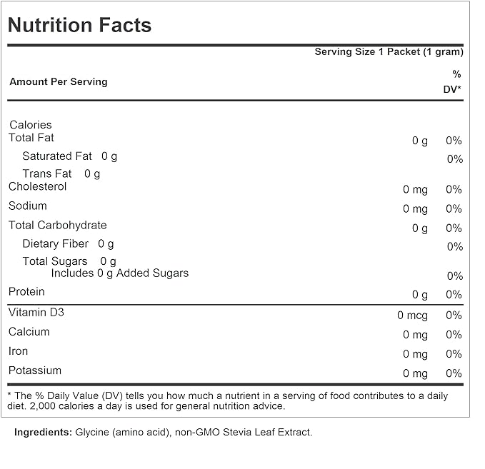 Andrew Lessman Sucress Stevia Sweetener 100 Packets - Natural Non-Caloric Stevia Leaf Sweetener, Zero Calories, Non-GMO, No Added Sugar, Carbohydrates or Flavors, No Artificial Sweeteners.