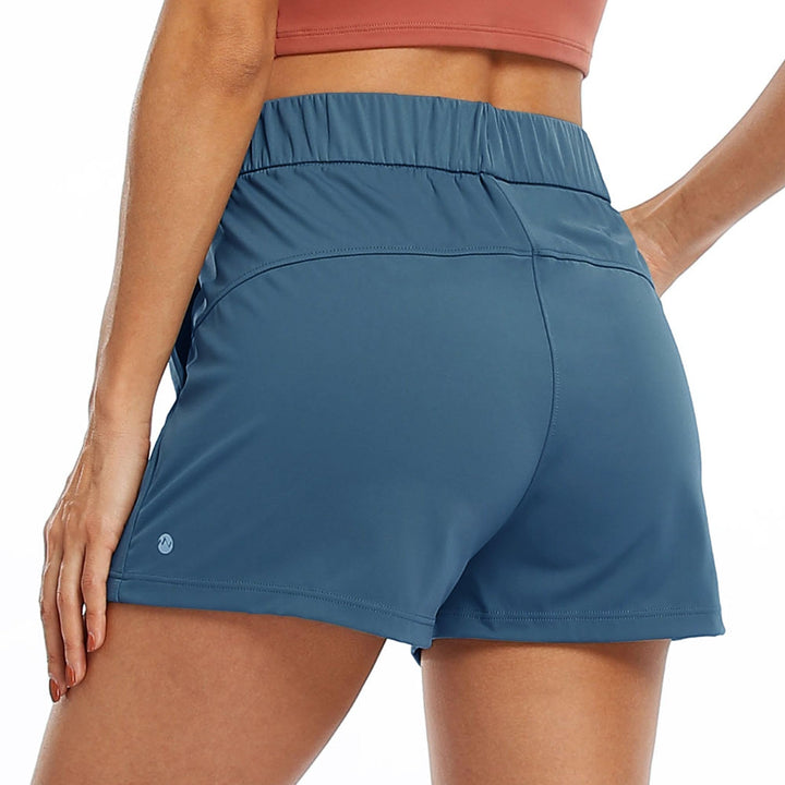 Willit Women's Shorts Hiking athletic Shorts Yoga Lounge Active Workout Running Shorts Comfy Casual with Pockets Blue Ashes XS