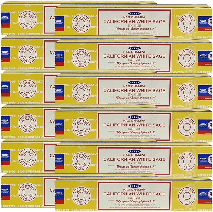 California White Sage Incense Sticks and Incense Stick Holder Bundle Insence Insense Satya Incense