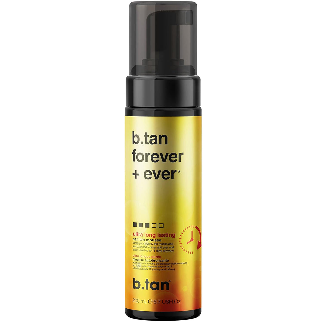 b.tan Ultra Long-Lasting Self Tanner Mousse | Vegan Dark Bronze Glow - 1 Hour Express