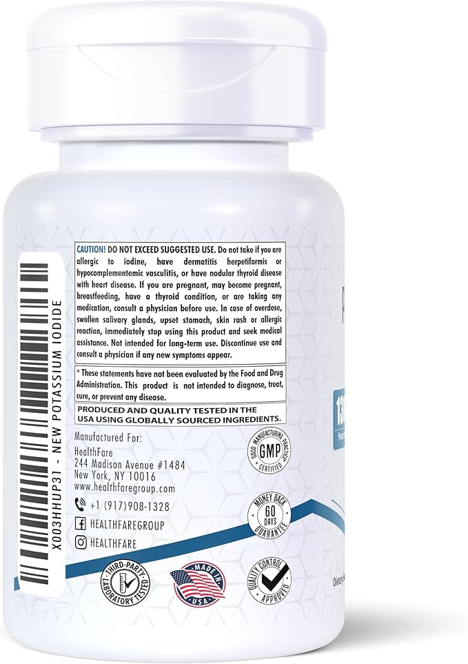 Potassium Iodide Tablets | 130 mg | 360 Fast-Dissolving Tablets (6 Pack) | Ki Pills | Long Shelf Life | Non-GMO