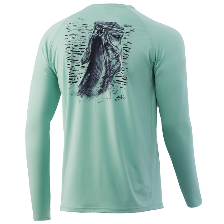 HUK Men's Standard KC Pursuit Long Sleeve Sun Protecting Fishing Shirt, Buckets-Lichen, 3X-Large