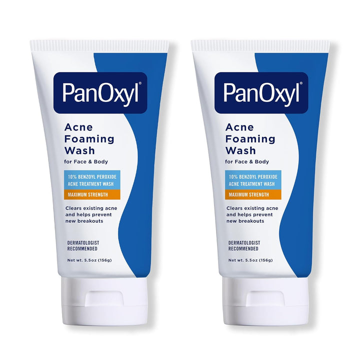 PanOxyl 10% Benzoyl Peroxide Acne Foaming Wash | Maximum Strength, 5.5 Oz