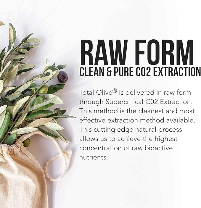 Total Olive® - Olive Leaf Extract (40% Oleuropein) Plus Olive Fruit Extract (20% Hydroxytyrosol) – Full Spectrum Extract Grown & Extracted in Spain – BioPerine Absorption Enhancement (60 Count)