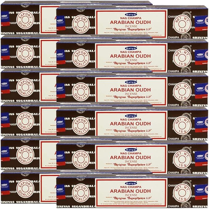 Arabian Oudh Incense Sticks and Incense Stick Holder Bundle Insence Insense Satya Incense