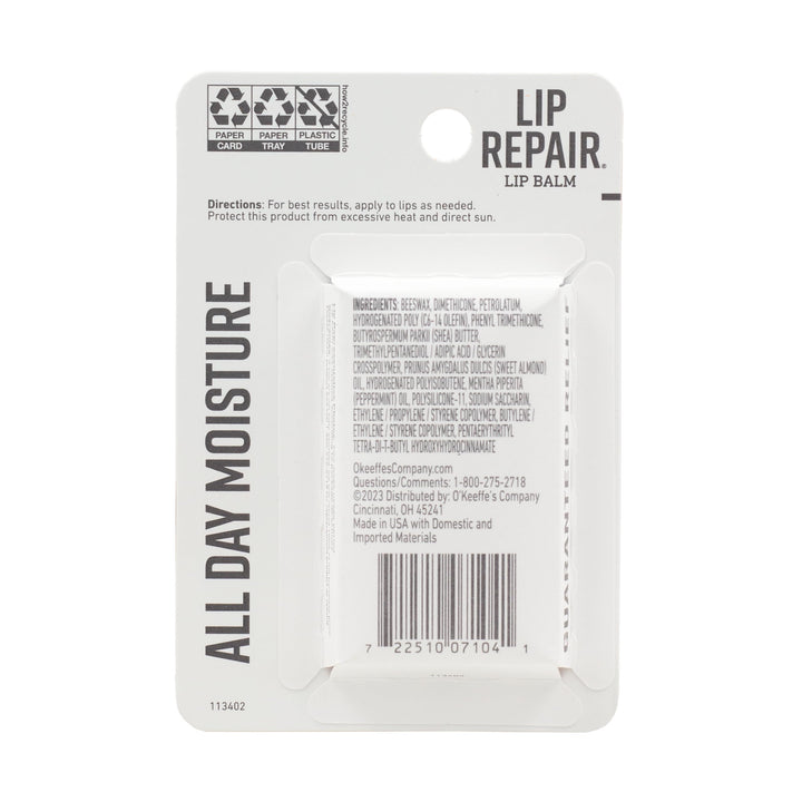 O'Keeffe's Lip Repair Lip Balm With Cooling Relief for Dry, Cracked Lips - Stick (Twin Pack) - Moisturizer for Extremely Cracked, Dry Lips