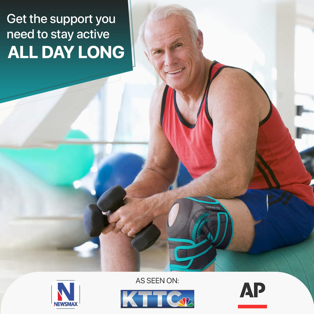 DR. BRACE ELITE Knee Brace with Side Stabilizers & Patella Gel Pads for Maximum Knee Pain Support and fast recovery for men and women-Please Check How To Size Video (Earth, X-Large)