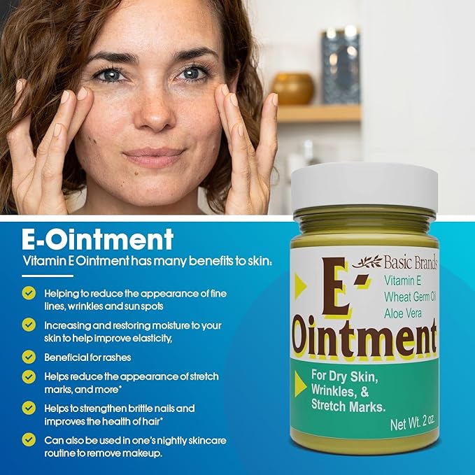 Basic Brands Vitamin E Ointment, 2 oz, Original