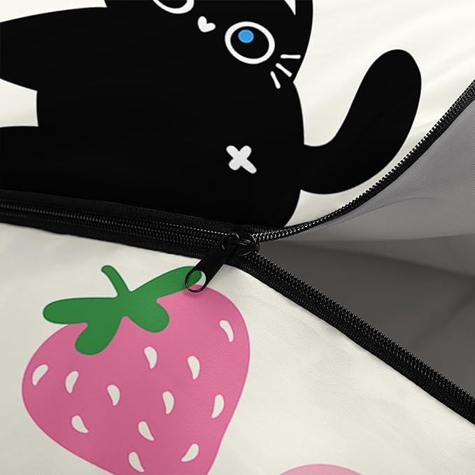 AILONEN Cartoon Fox Camping Sleeping Bag for Boys Girls Adults,Lightweight & Waterproof,3 Season Warm & Cold Weather,Portable,Kawaii Fox Printed Sleeping Bag,Traveling,Camping,Hiking