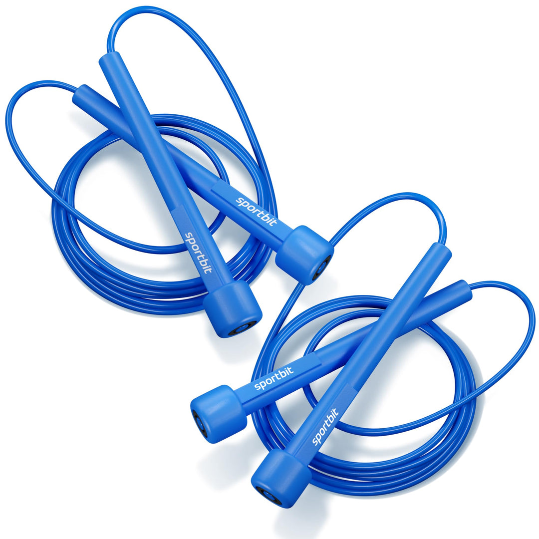 SPORTBIT Adjustable Jump Rope for Fitness - Jumping Rope for Women, Men. Lightweight Skipping Rope for Workout, Boxing, Exercise. Speed Jump Rope for Adults