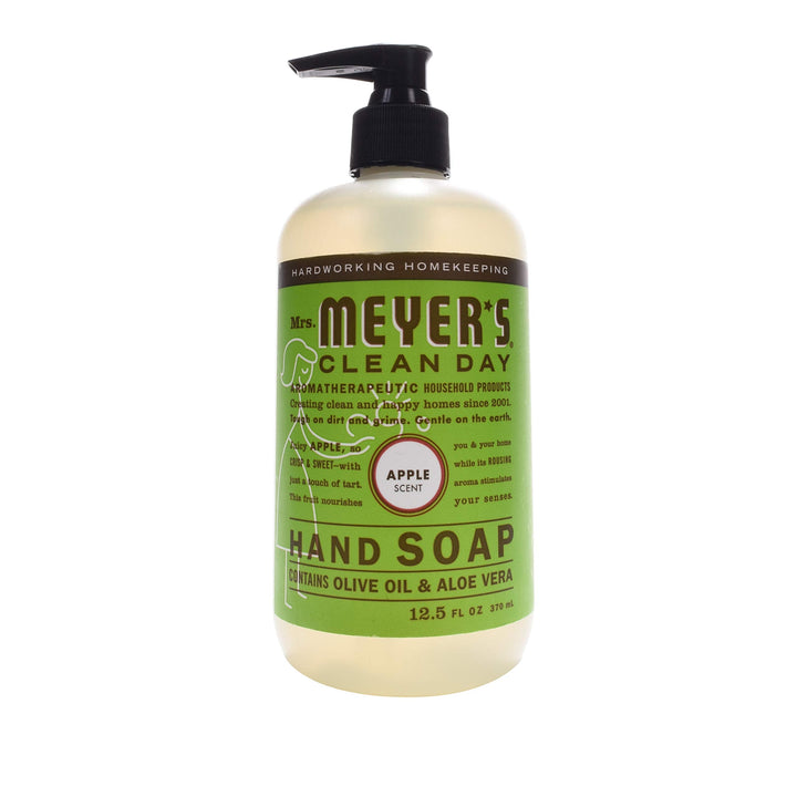 MRS. MEYER'S CLEAN DAY Hand Soap, Made with Essential Oils, Biodegradable Formula, Apple, 12.5 Fl. Oz