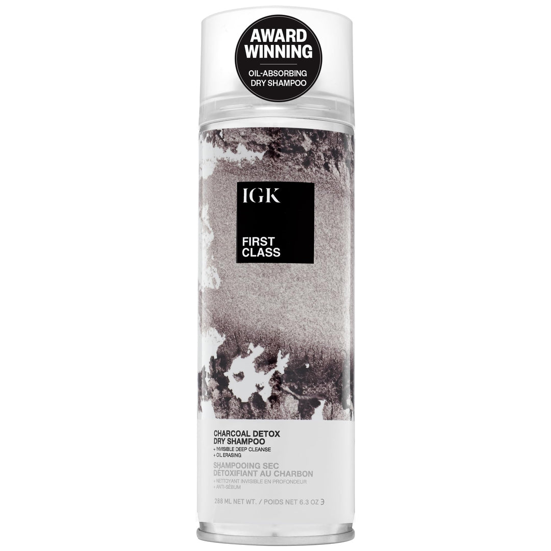 Igk First Class Charcoal Detox Dry Shampoo For Oily Hair | Balances Oil + Soothes Scalp + Volumizes | Vegan + Cruelty Free