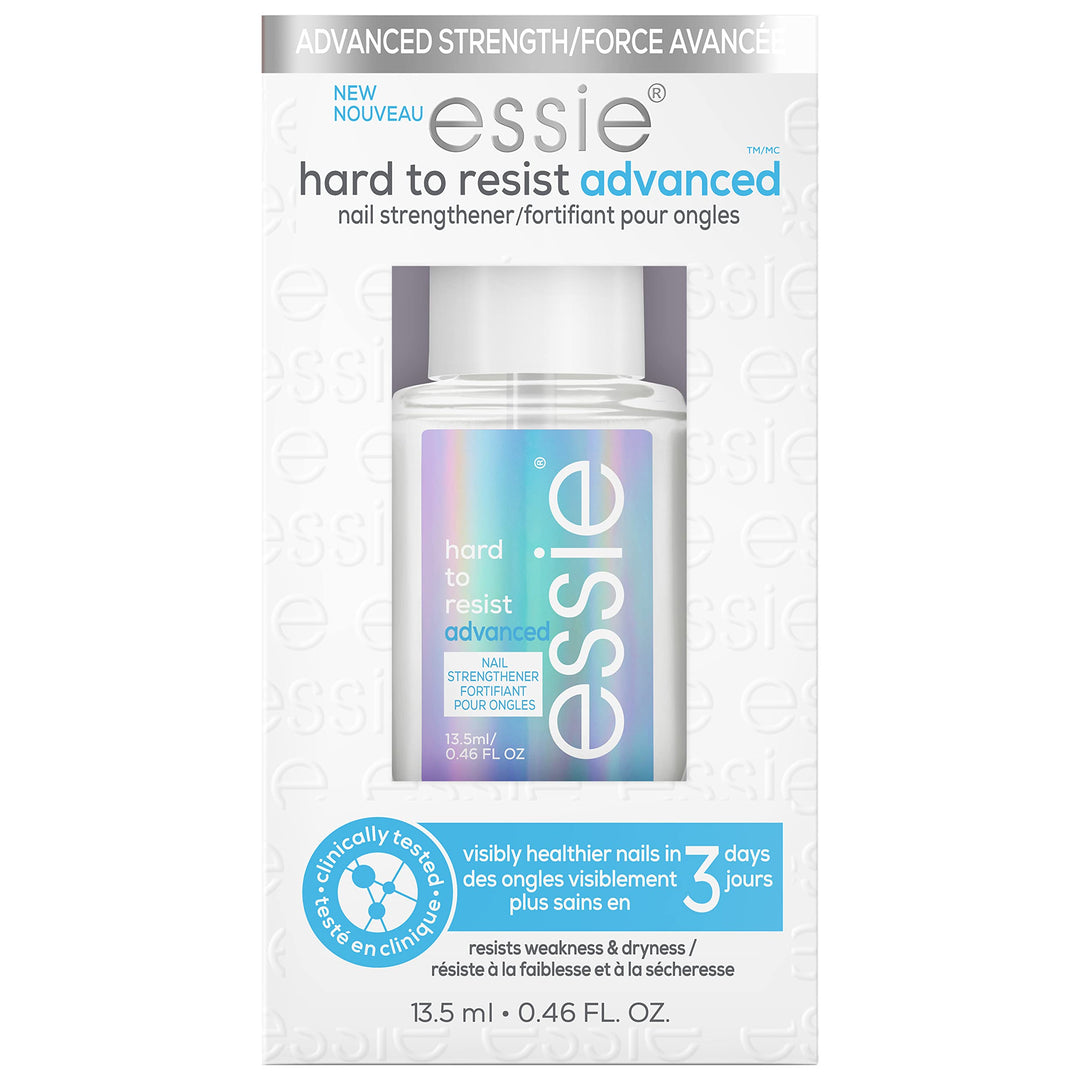 Essie Nail Care, Strengthener Treatment, 8-Free Vegan, Nail Repair For Damaged Nails, Hard To Resist Advanced, 0.46 Fl Oz