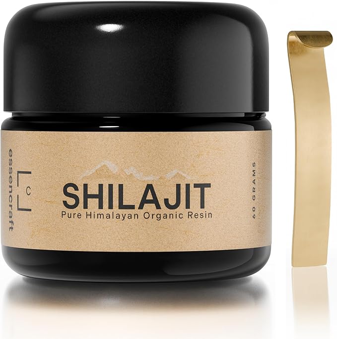 Organic Himalayan Shilajit Resin - 500mg Max Potency, Lab Tested Pure Shilajit for Men and Women, 85+ Trace Minerals Fulvic Acid, Immune Support, Energy & Cognitive Performance, 4 Month Supply, 60g