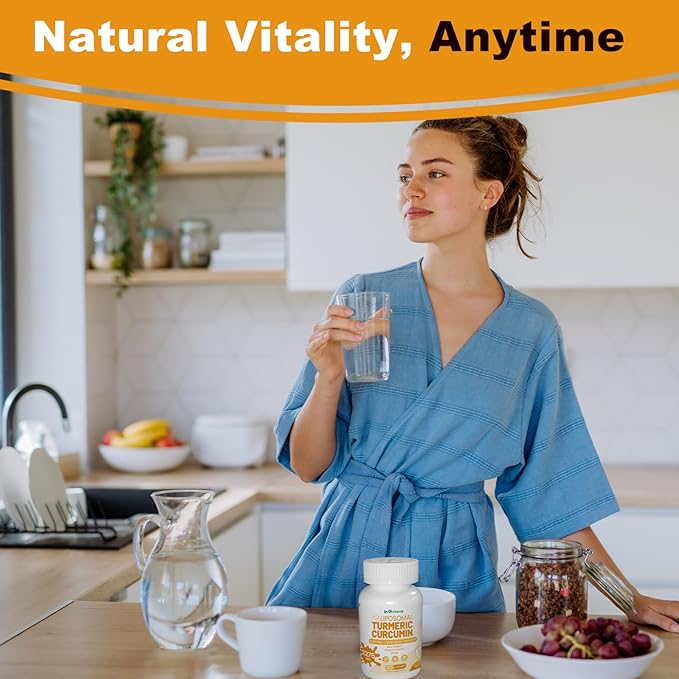 Turmeric Supplement 2275mg, 95% Curcumin, Liposomal Turmeric for Best Absorption, Curcumin Supplement for Joint Support, Bottled in USA - 60 Softgels