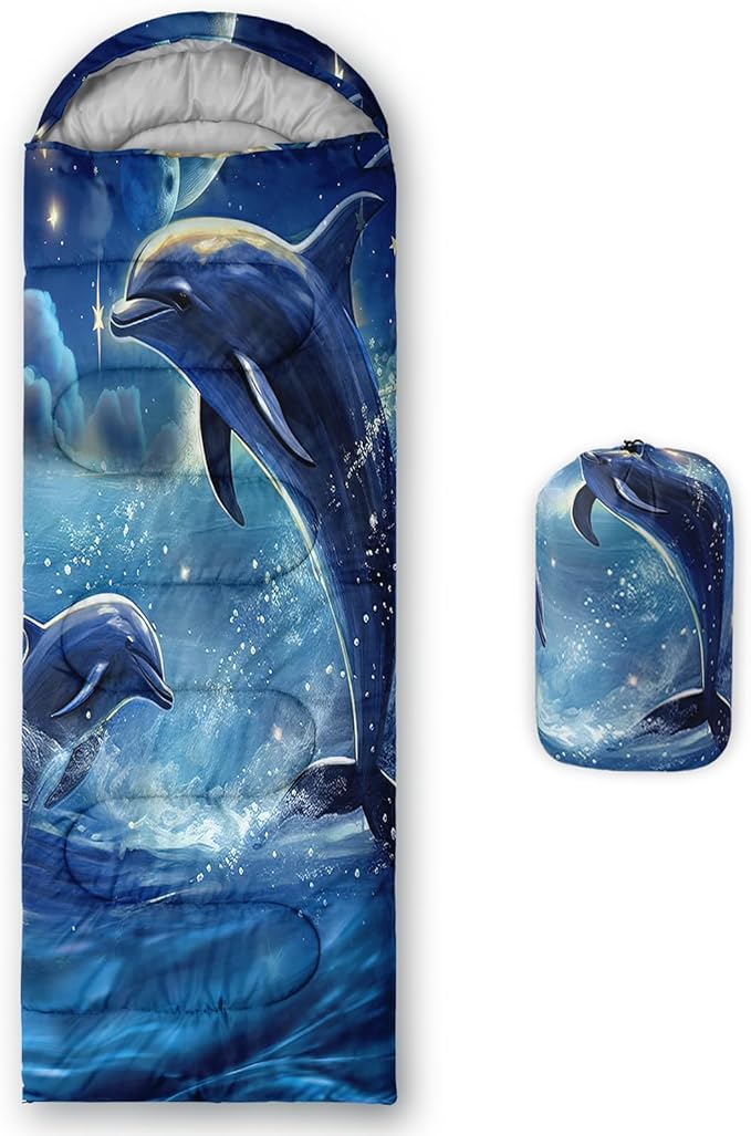 AILONEN Boys Sports Camping Sleeping Bags,Lightweight & Waterproof,3 Season Warm & Cool Weather,Black Player Basketball Sleeping Bags for Kids Adults,Travelling,Outdoors