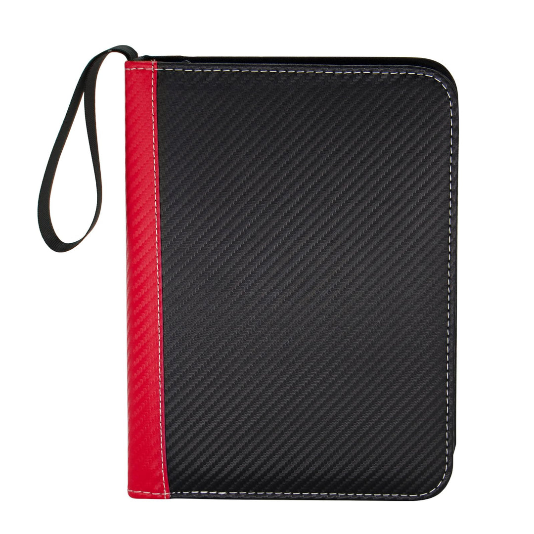 MaoKea Card Binder For Card 4-Pocket Sleeves with 440 Cards Holder,Game Collection Binder Card Holder Of Fit for TCGcard album,game card Yugioh Trading Sports Cards (Red and black)