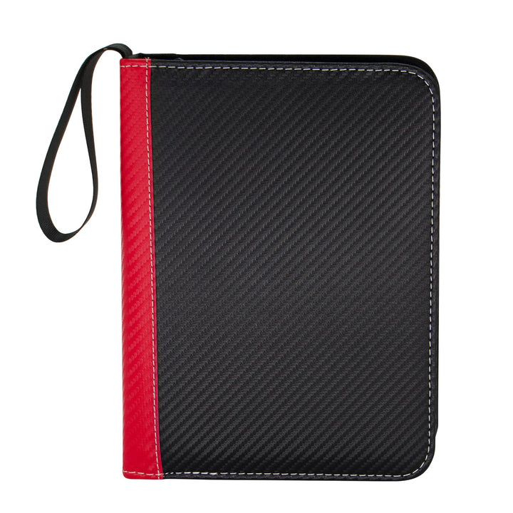 MaoKea Card Binder For Card 4-Pocket Sleeves with 440 Cards Holder,Game Collection Binder Card Holder Of Fit for TCGcard album,game card Yugioh Trading Sports Cards (Red and black)