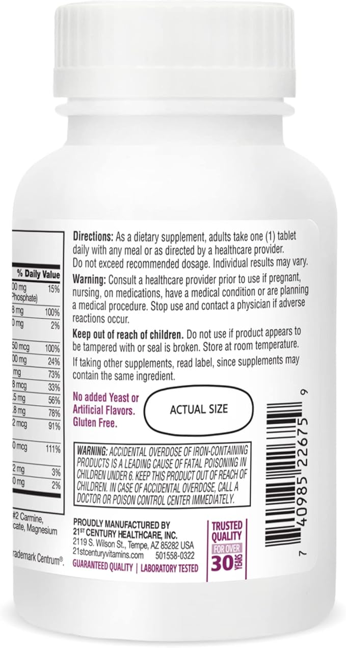 21st Century Sentry Women Multivitamin Tablets, 120 Count (Pack of 2)