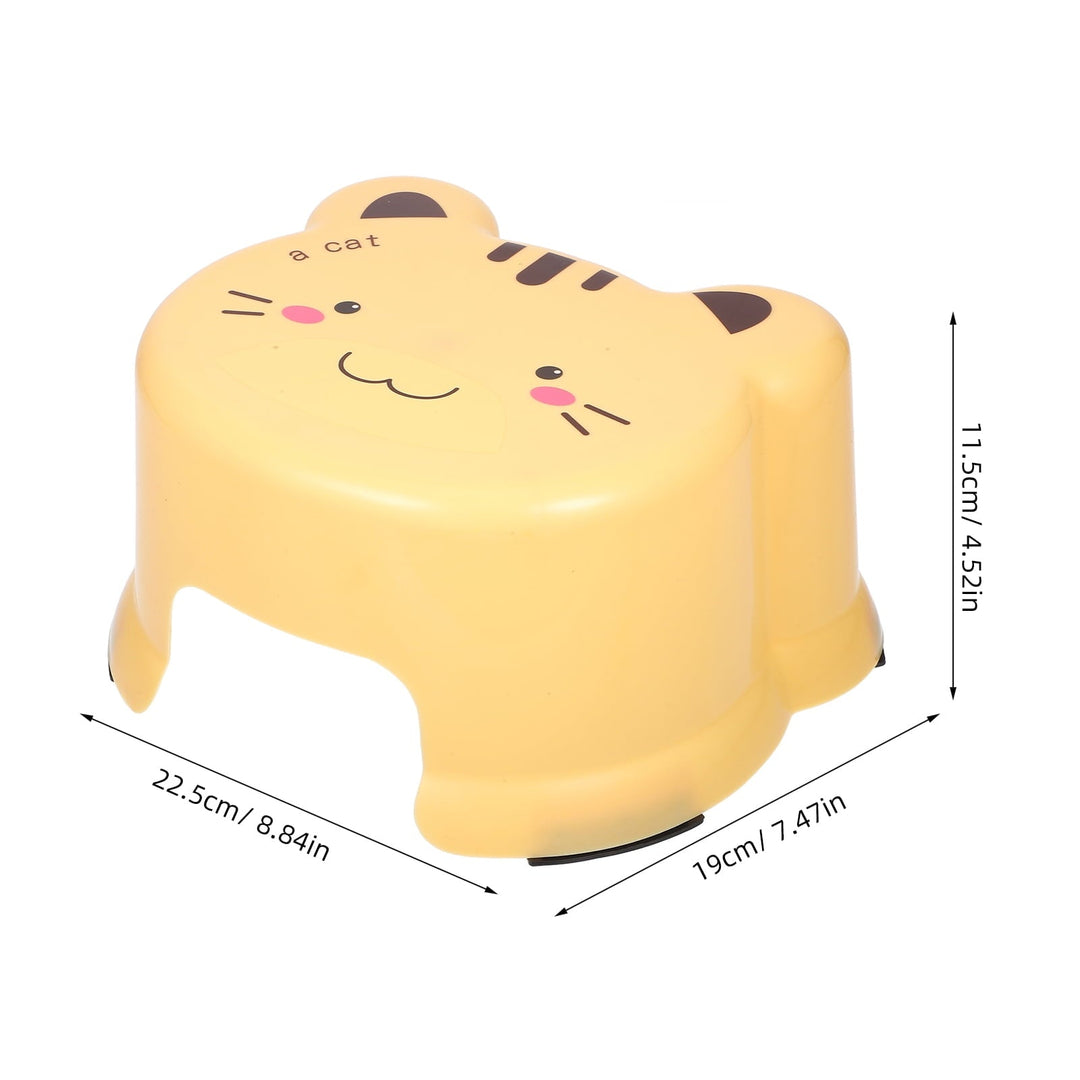 MUSEYA Small Stool for Bathroom Yellow Plastic Rectangular Stool 1Pack