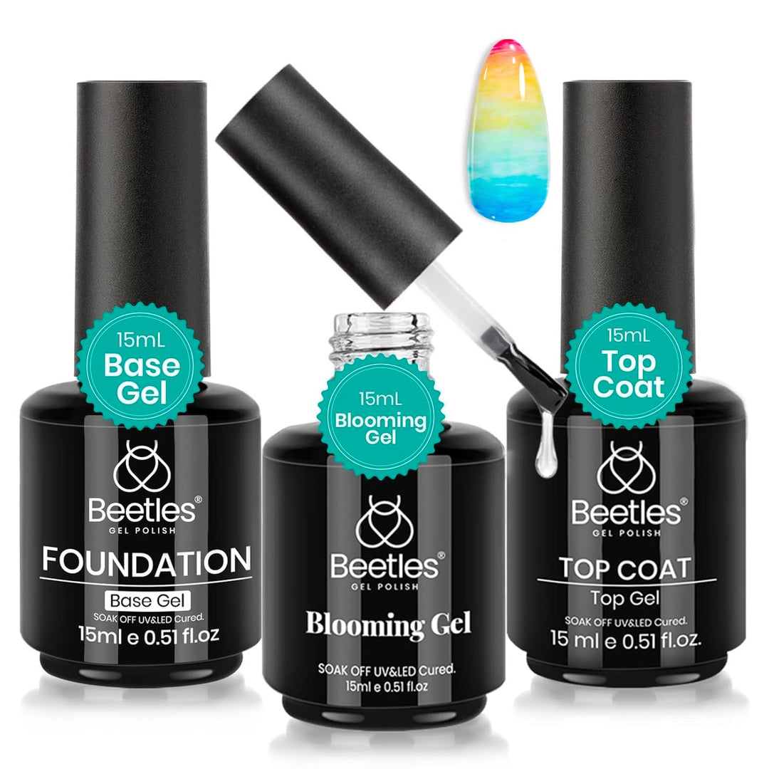 Beetles Gel Nail Polish Set | 3PCS 15ML | Long-Lasting Shine & Marble Effect