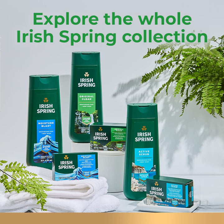Irish Spring Icy Blast Bar Soap | Fresh & Clean for Men | 24 Pack, 3.7 Oz