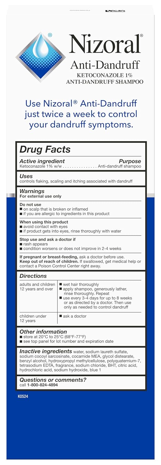 Nizoral Anti-Dandruff Shampoo | 1% Ketoconazole | Fresh Scent | 7 Fl Oz