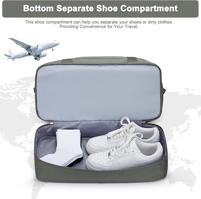 Travel Duffel Bag,Sports Tote Gym Bag,Shoulder Weekender Overnight Bag for Women