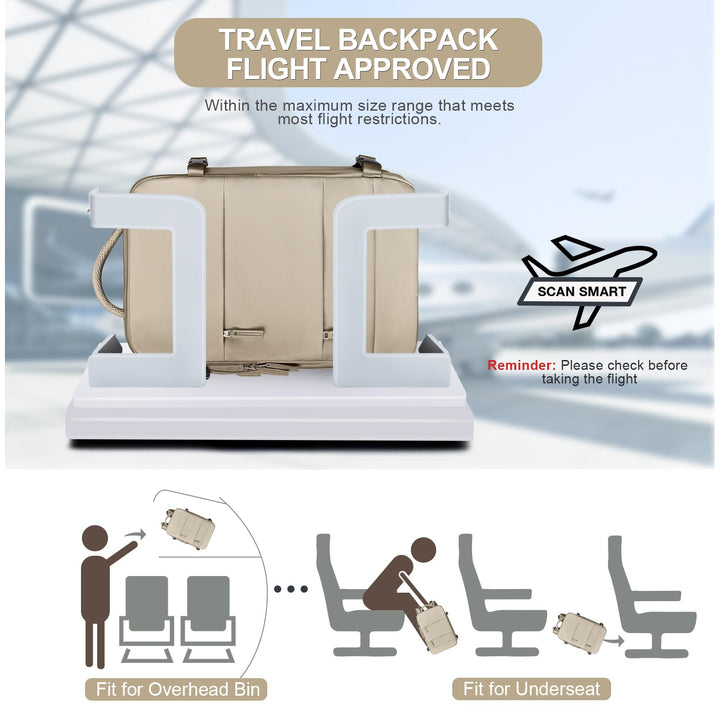 coofay Large Travel Backpack For Women Men Airline Approved Carry On Backpack Flight Approved Waterproof Sports Luggage Backpack Casual Daypack Hiking Backpack