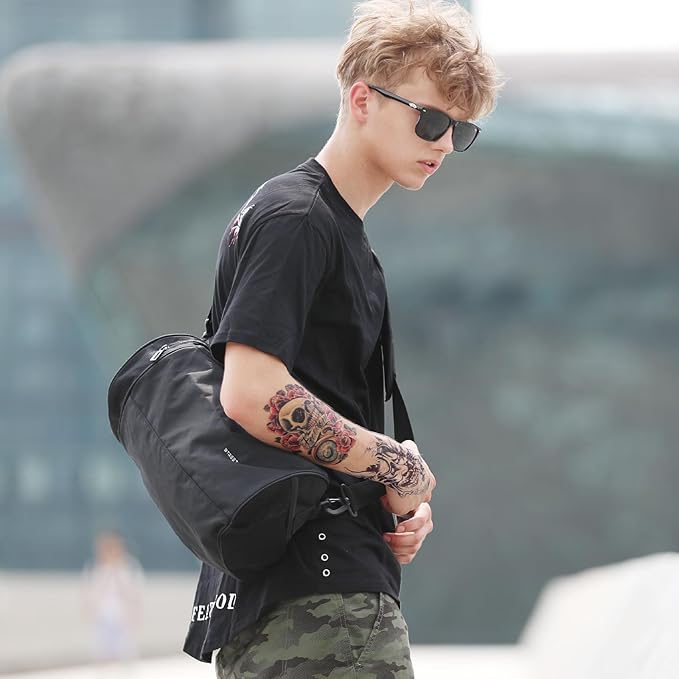 Sports Gym Bag for Men and Women Workout Bags Mens Gym Bag Black Small