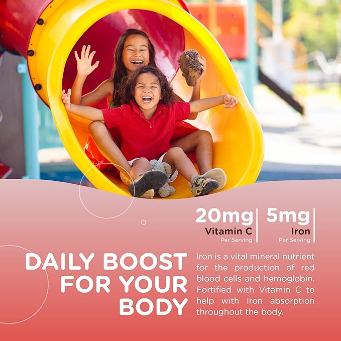 Zahler Iron Gummies with Vitamin C - for Women, Men & Kids - Best Chewable Easy to Digest Kosher Iron Supplement for Kids & Adults - 60 Count