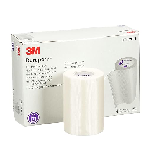 3M™ Durapore™ Surgical Tape 1538-3, 3 inch x 10 yard (7,5cm x 9,1m), 4 Rolls/Box
