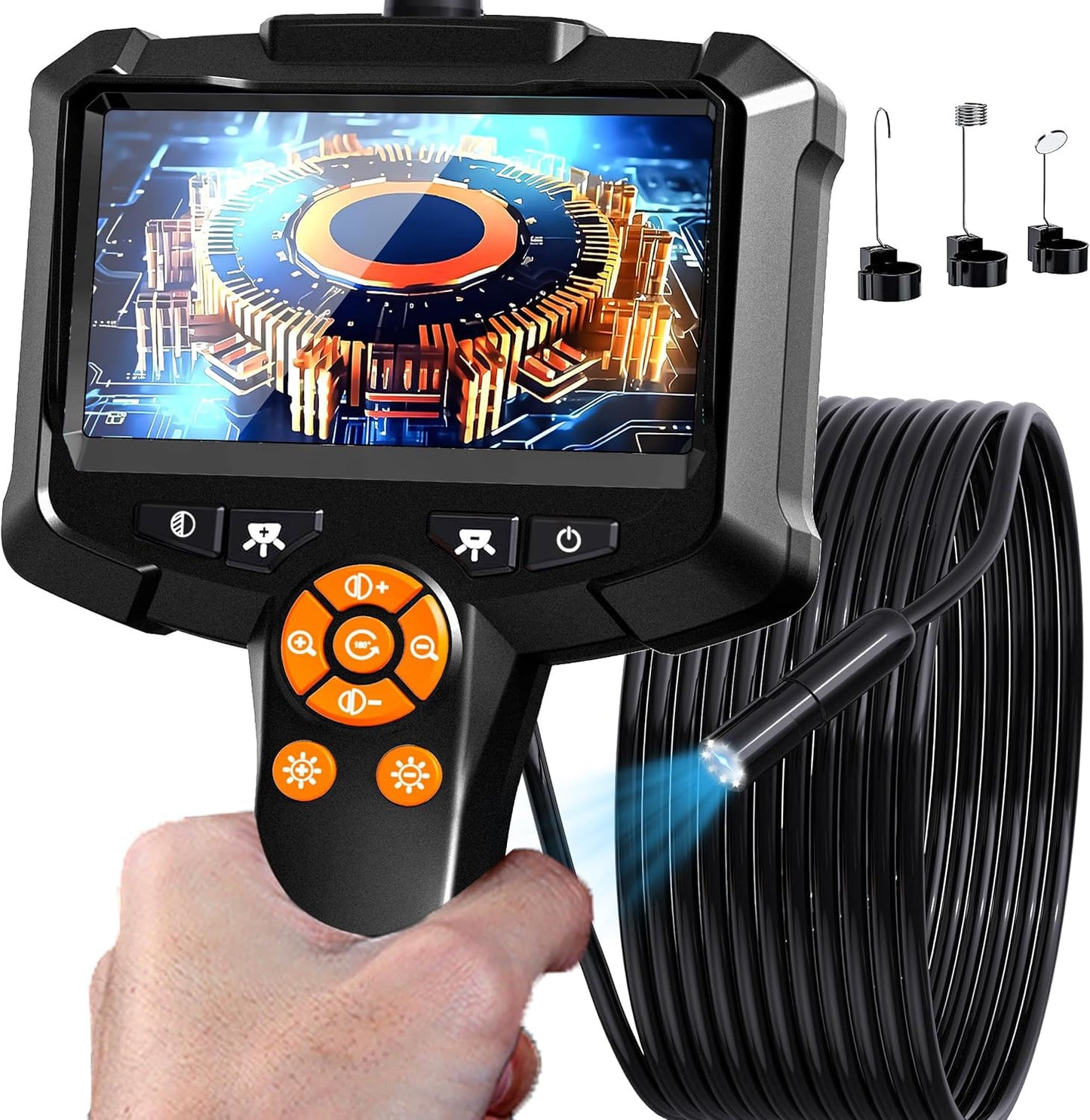 16.5ft Flexible Endoscope Camera, Gadgets for Men (4.3”)