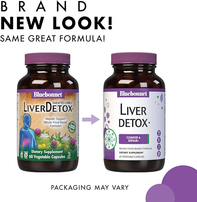 Bluebonnet Nutrition Liver Detox, Liver Health*, Antioxidant Protection*, Soy-Free, Gluten-Free, Kosher Certified, Non-GMO, Dairy-Free, 60 Vegetable Capsules, 60 Servings