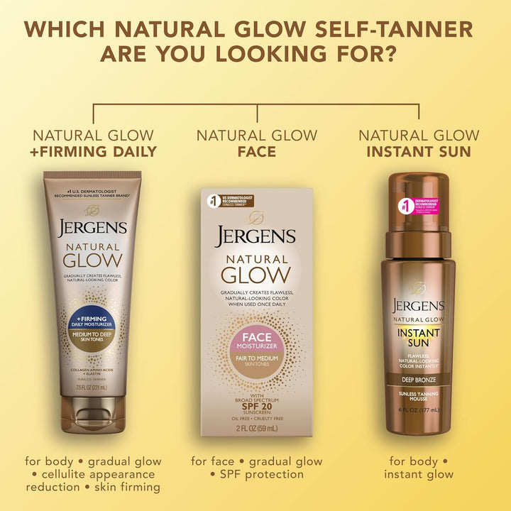Jergens Natural Glow Daily Moisturizer | Firming for Medium to Tan Skin