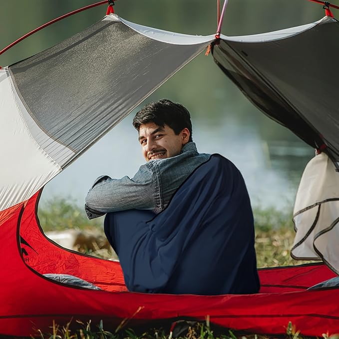 Azarxis Sleeping Bag Liner, Mummy Sleeping Bag Liner Adult Sleep Sack Travel Sheets Camping Sheet Single Size 78.74" x 31.5" for Hotels Hostels Backpacking Hiking