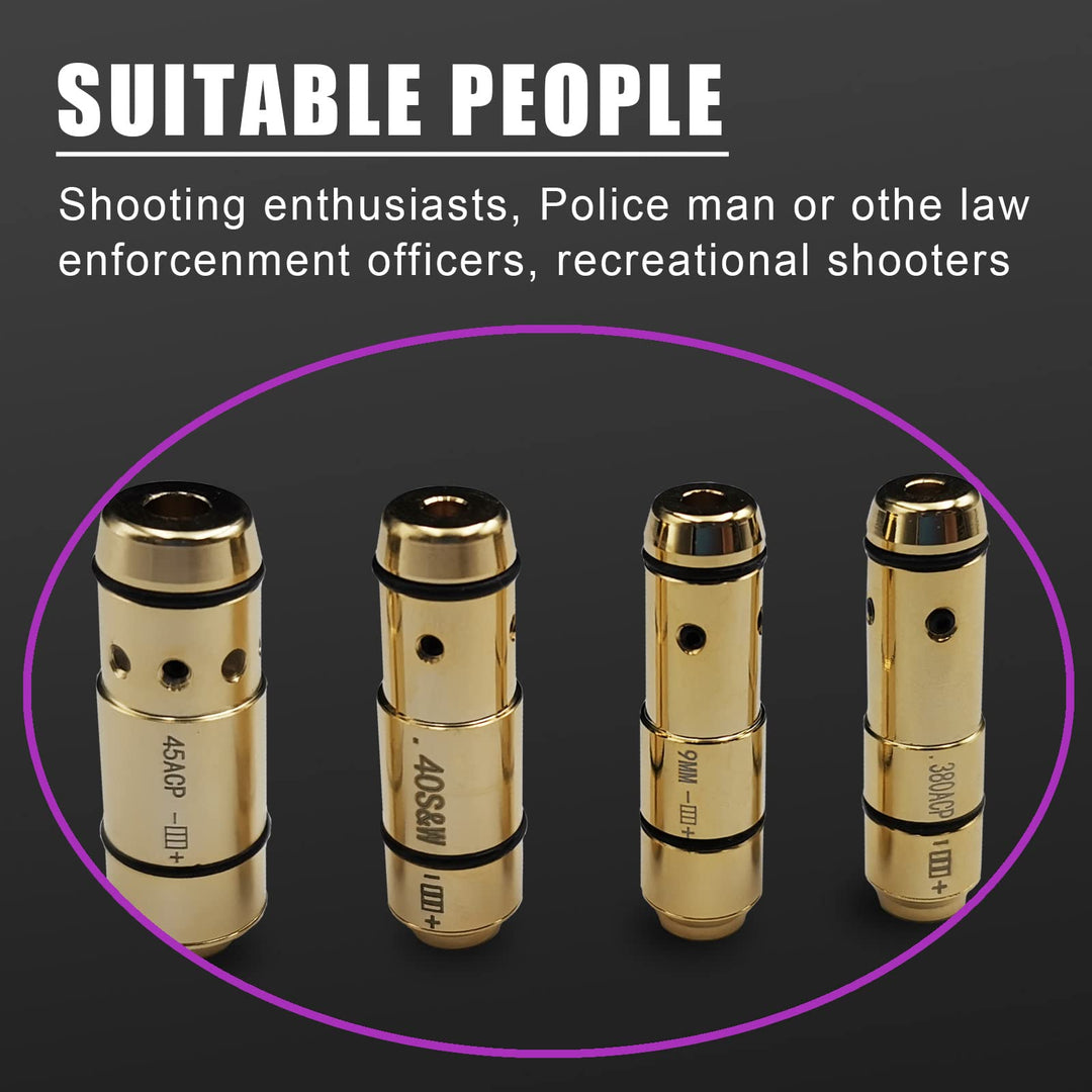 Angeebin Laser Training Cartridge for 10MM Suitable for Dry Fire Training and Boresighting Sight, Red Laser Bullet with Spare Accessories (10mm)