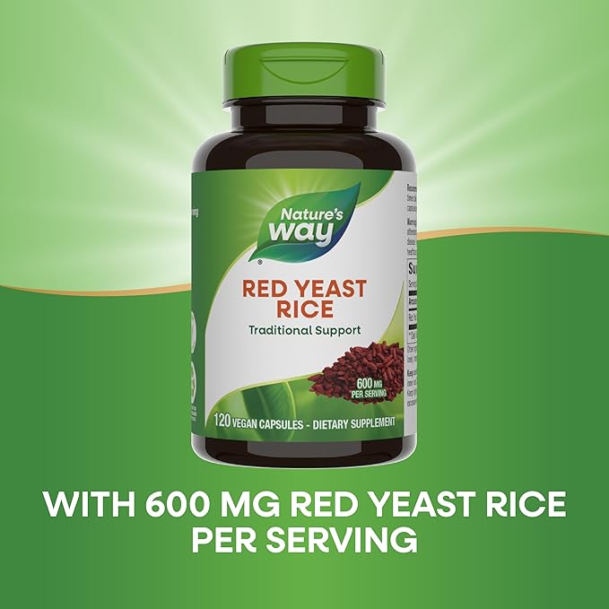 Nature's Way Red Yeast Rice, Traditional Support*, 120 Vegan Capsules