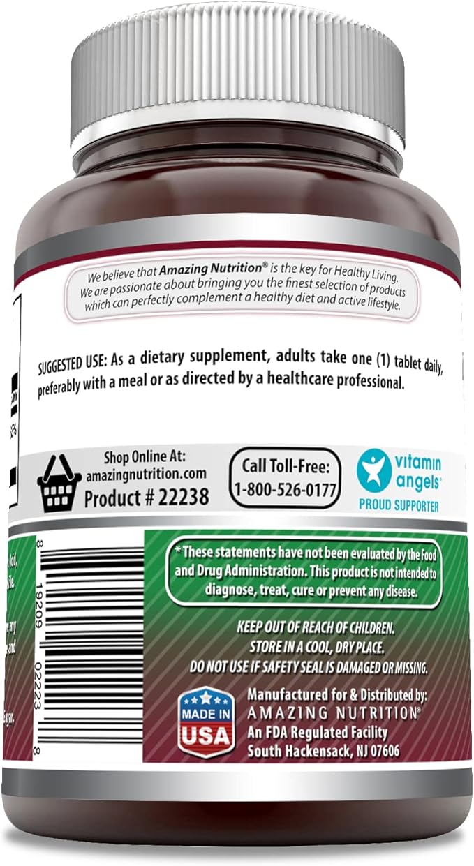Amazing Formulas Chelated Magnesium Supplement | 250 Mg | 180 Tablets | Non-GMO | Gluten-Free | Made in USA
