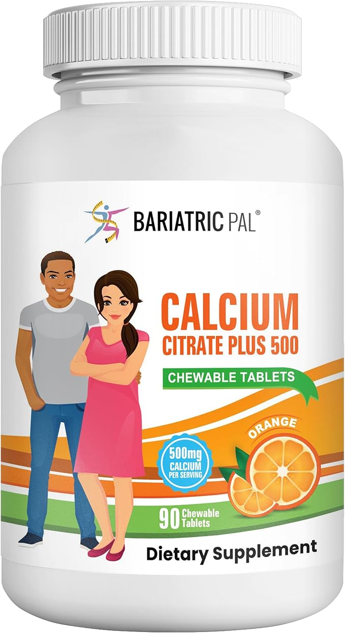 BariatricPal Calcium Citrate 500mg Chewable Tablets - 2-Flavor Variety Pack