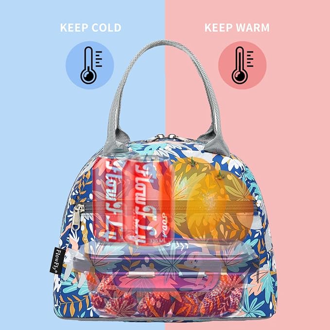 FlowFly Insulated Lunch Cooler Bag - Tote Bag Organizer for Women/Men, Sloth