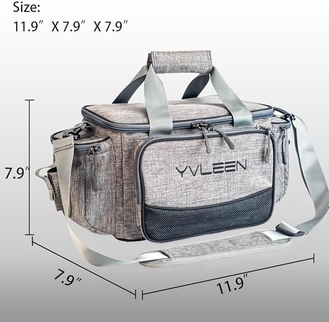 YVLEEN Fishing Tackle Box Bag - Outdoor Large Fishing Tackle Storage Bag - 100% Water-Resistant Polyester Material - Fishing Tackle Bags - Suitable for 3600 3700 Tackle Box