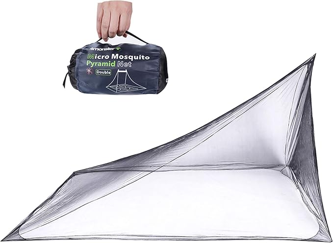 4Monster Camping Net with Carry Bag, Compact and Lightweight, Fits Bed,Sleeping Bags,Tent (Double)