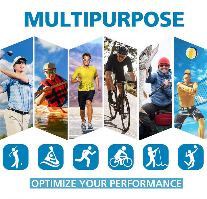 QOOL TIMES Living out your F1A Square Polarized smoke Sunglasses Men Women Fishing Running Driving