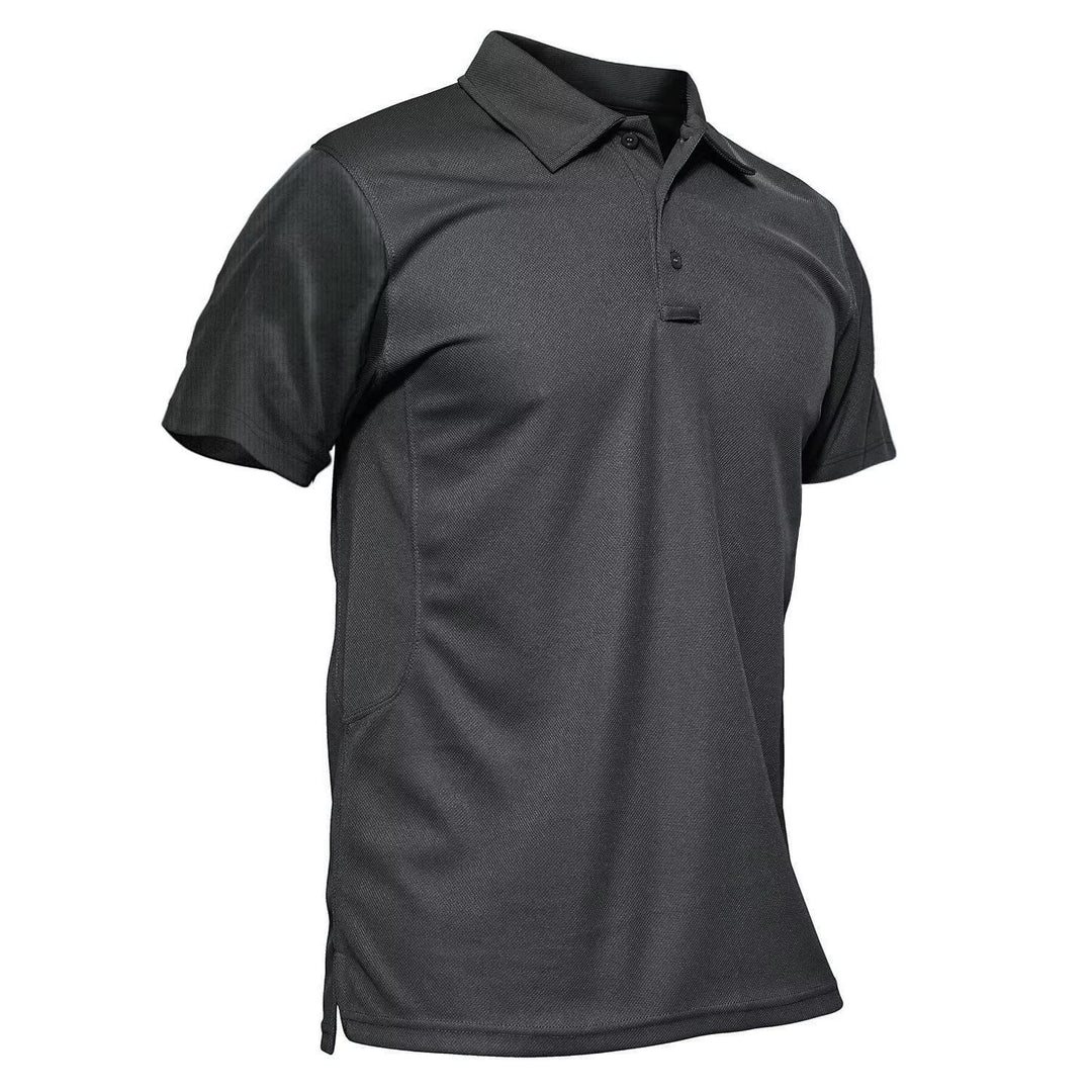 MAGCOMSEN Men's Tactical Shirts Light Golf Shirts Fishing Shirts Pique Polo Shirts Short Sleeve Grey S
