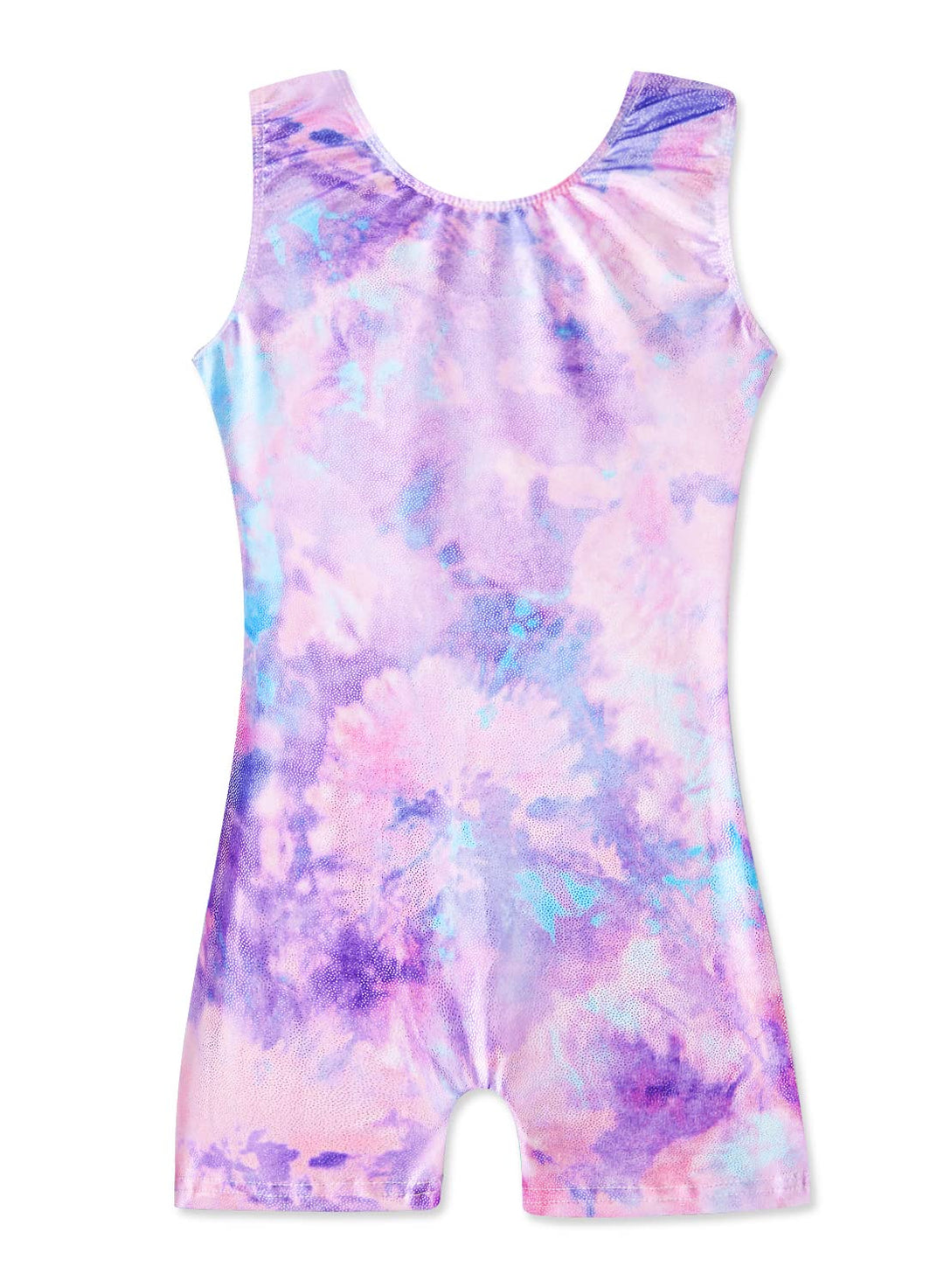HOZIY Leotards for Girls,Little kid, Gymnastics Size 5-6x 5t Year Old Kids Leo Toddler Bodysuits Biketards Sleeveless Dance Outfits for Tumbling Purple Tie Dye