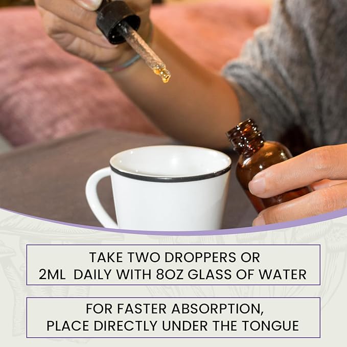 Auri Reishi Super Mushroom Elixir - Immune Booster and Stress Support Supplement to Achieve Deeper Sleep - Reishi Tincture 60ml