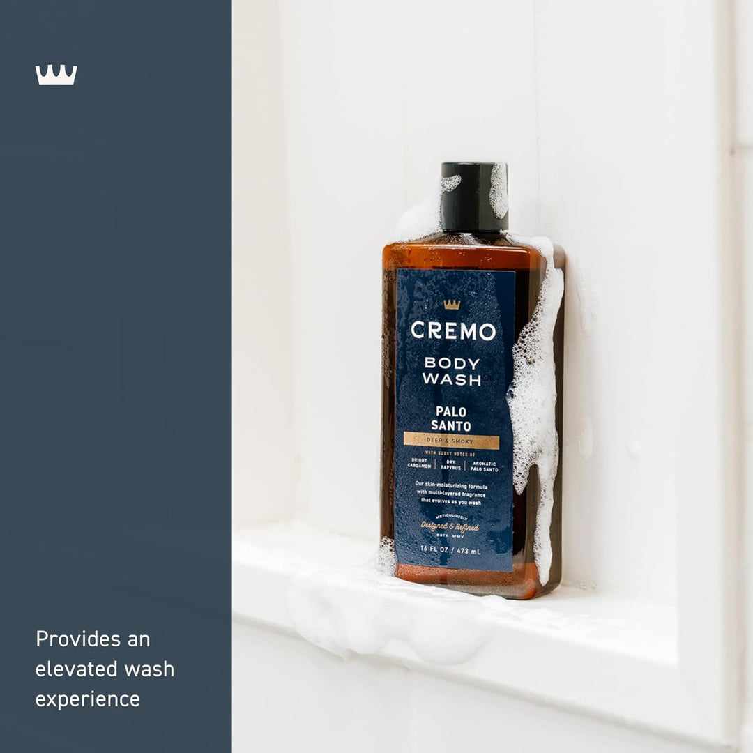 Cremo Body Wash for Men | Bright Cardamom & Palo Santo | 16 Fl Oz