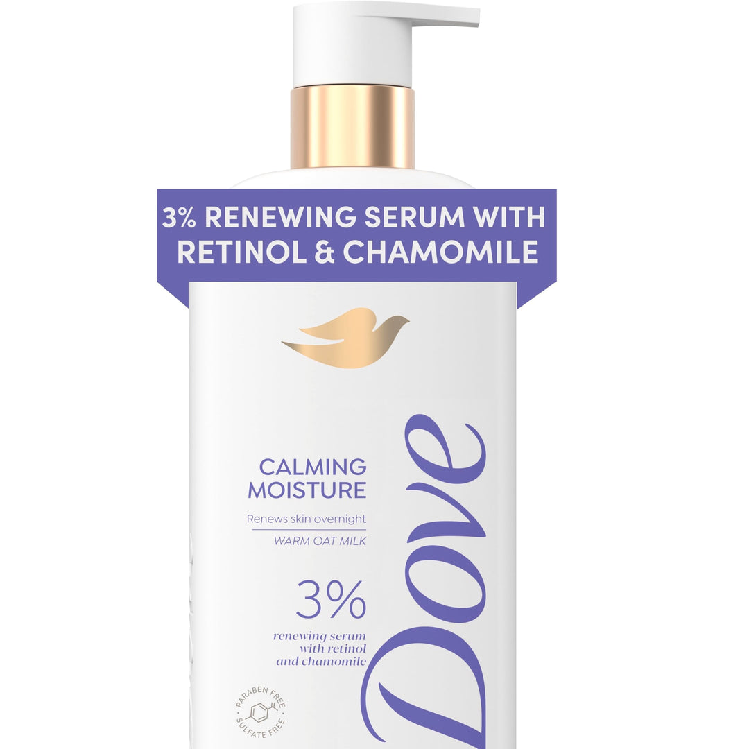 Dove Calming Moisture Body Wash 3% renewing serum with retinol & chamomile 18.5 Fl Oz
