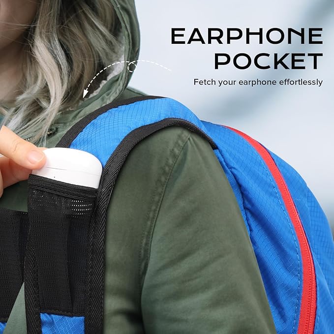 15L Water-resistant Hiking Daypack, Small Backpack Travel Outdoor, Lightweight Day Pack with Tool Loops